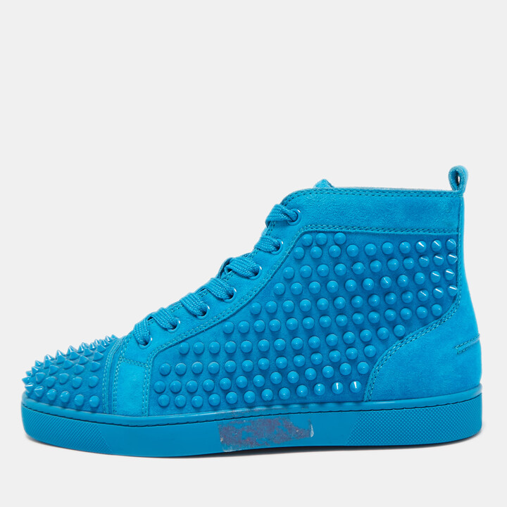 Christian Louboutin Leather Louis Spike High Top Sneakers Men'