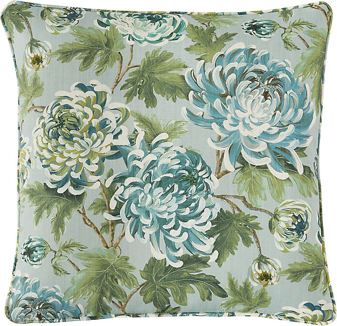 Ballard Designs Alora Floral Pillow Cover - Celadon - 12\