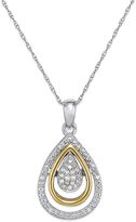 Thumbnail for your product : Townsend Victoria 18k Gold over Sterling Silver Necklace, Garnet Open Heart Pendant (4-5/8 ct. t.w.)