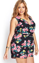 Thumbnail for your product : Forever 21 FOREVER 21+ Clustered Rose Romper
