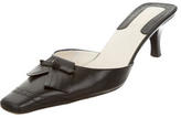 Thumbnail for your product : Gucci Leather Square-Toe Mules