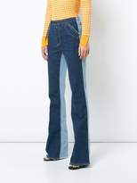 Thumbnail for your product : Sonia Rykiel two tone bootcut jeans