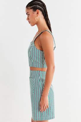 Urban Outfitters High-Rise Striped Mini Skirt