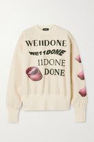 Thumbnail for your product : we11done Oversized Printed Appliqued Cotton-blend Jersey Sweatshirt