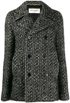 Thumbnail for your product : Saint Laurent Double Breasted Knitted Coat