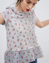 Thumbnail for your product : Esprit Ditsy And Stripe With Bottom Frill Tee