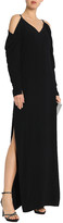 Thumbnail for your product : Halston Cold-shoulder Bead-embellished Crepe Gown