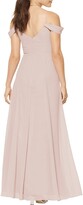 Thumbnail for your product : ﻿#Levkoff Cold Shoulder A-Line Chiffon Gown