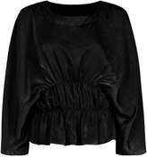 Thumbnail for your product : boohoo Petite Shirred Detail Batwing Top
