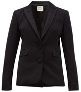 Thumbnail for your product : Hillier Bartley Barathea Wool-blend Tuxedo Jacket - Black