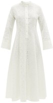 Thumbnail for your product : Three Graces London Connie Broderie-anglaise Midi Shirt Dress - White