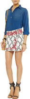 Thumbnail for your product : Isabel Marant Gelicia embroidered denim mini skirt