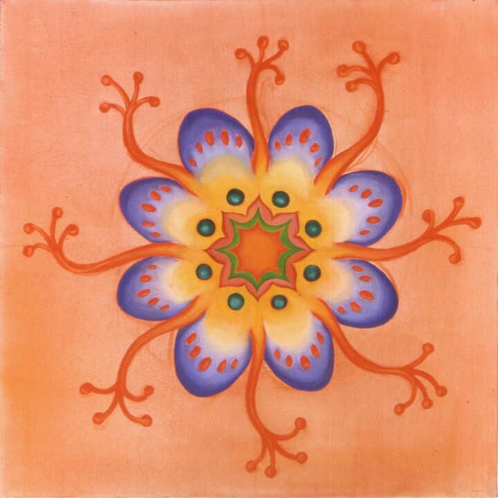 Patricia Fabricant, Patricia Fabricant, Orange Jellyfish, 2003, Oil On Canvas, 24 x 24, Naturalism, 2003