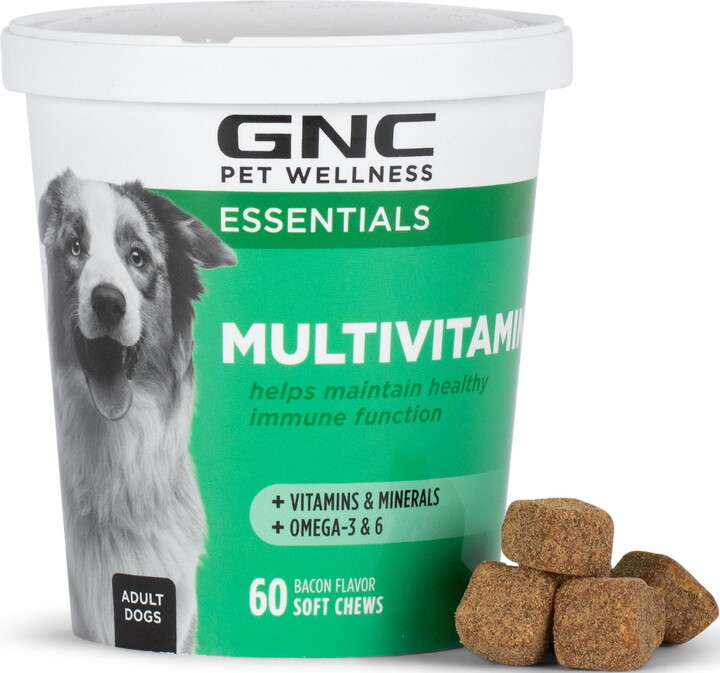 GNC Pet Wellness Essentials Dog Multivitamin Supplement for Healthy Immune System, Soft Chews