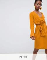 Thumbnail for your product : Vero Moda Petite dot wrap midi dress in orange