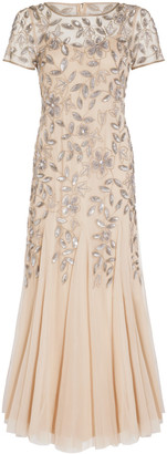 Adrianna Papell Beaded Gown With Godets