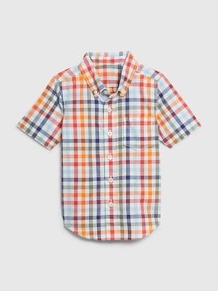 Gap Toddler Poplin Plaid Button-Down Shirt