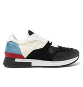 Thumbnail for your product : Givenchy Panelled Mesh, Leather and Suede Sneakers