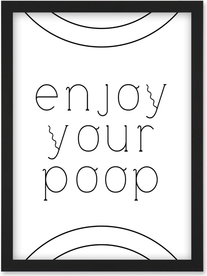 Artery8 Enjoy Your Poop Funny Bathroom Sign Bathroom Wall Art Toilet