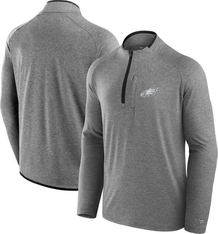 Unisex Fanatics Charcoal Philadelphia Eagles Front Office Performance Primary Quarter-Zip Jacket