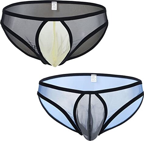 ZONBAILON Men's Sexy Low Rise Underwear Breathable Mesh Bulge Ball ...
