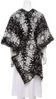 Thumbnail for your product : Alberto Makali Patterned Leather-Accented Cape