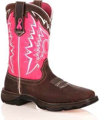 pink and green cowboy boots