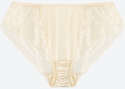 Save 8% Womens Clothing Lingerie Knickers and underwear Saint Laurent High-rise Lace Briefs in Yellow 
