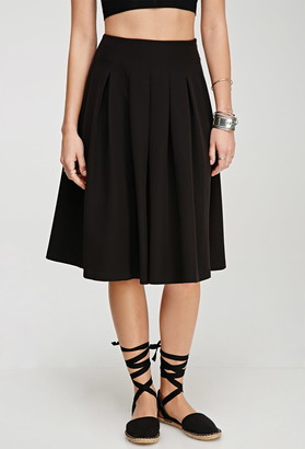 Forever 21 Contemporary Box Pleat A-Line Skirt
