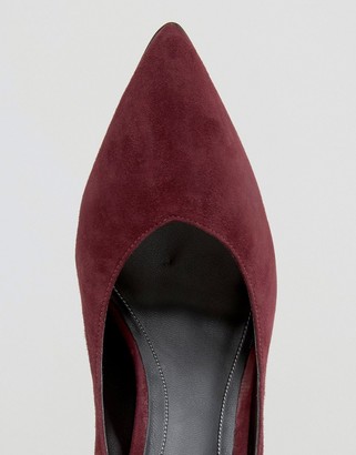 KENDALL + KYLIE Burgundy Suede Court Shoe