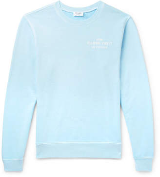 Frame Printed Loopback Cotton-Jersey Sweatshirt - Men - Light blue