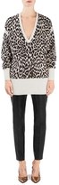 Thumbnail for your product : Women's Topshop Unique 'Exhall' Animal Print V-Neck Sweater