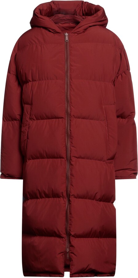 Yves Salomon Down Jacket Brick Red - ShopStyle