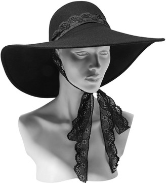 Eugenia Kim Bunny Lace-trimmed Wool-felt Hat