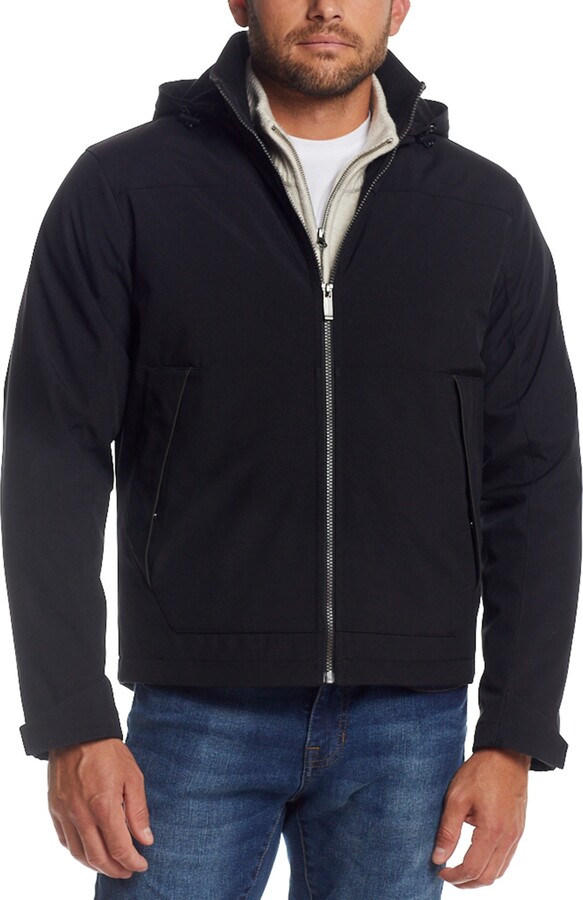 Weatherproof Men's Flex Tech Hooded Shirt Jacket
