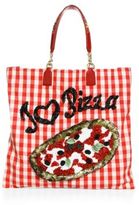 Thumbnail for your product : Dolce & Gabbana I Love Pizza Sequined Tote