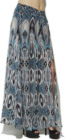 Thumbnail for your product : Arden B Deco Mirror Slit Maxi Skirt