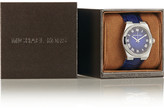 Thumbnail for your product : Michael Kors Channing silver-tone and croc-effect leather watch
