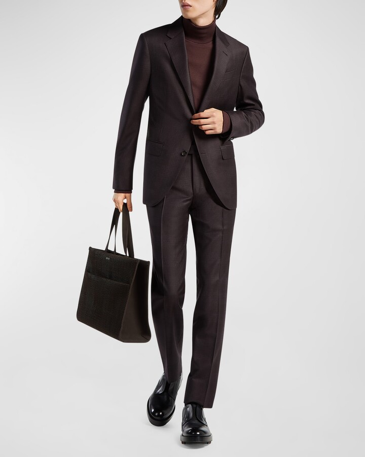 Ermenegildo Zegna Men's Plaid Wool-Silk Suit - ShopStyle