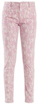 Thumbnail for your product : Preen Line Kiera Floral-print Corduroy Trousers - Light Pink
