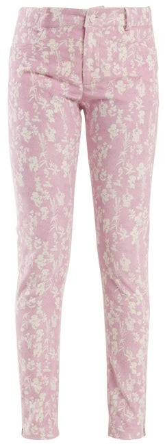 patterned skinny trousers womens