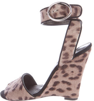 Dolce & Gabbana Ponyhair Wedge Sandals