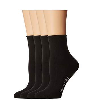 Hue Roll Top Shortie Socks 4-Pack