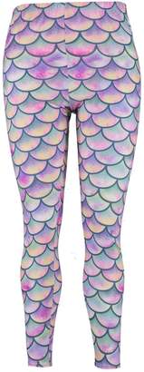 boohoo Plus Leona Mermaid Print Halloween Legging