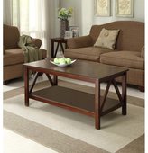 Thumbnail for your product : Linon Tiziano Coffee Table Aged Cherry Rectangular Top