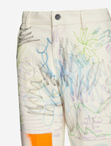 Thumbnail for your product : Collina Strada Chason abstract-pattern cotton trousers