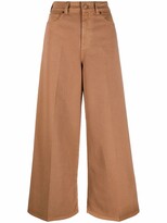 Thumbnail for your product : Victoria Beckham Cropped Wide-Leg Trousers