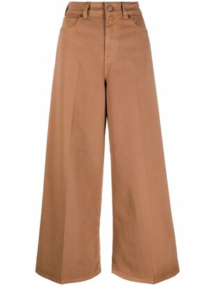 Victoria Beckham Cropped Wide-Leg Trousers