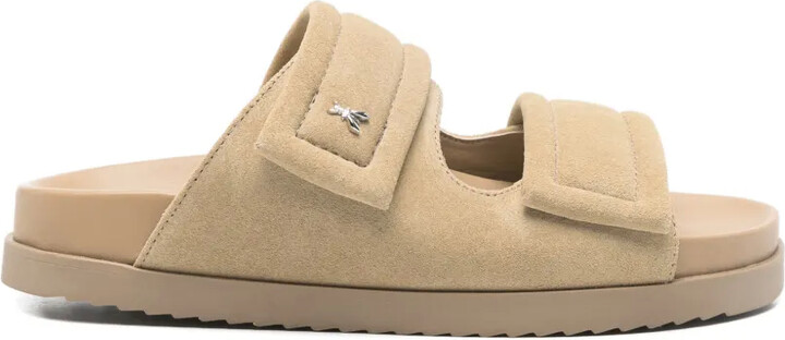 Patrizia Pepe Suede Logo-Detail Sandals