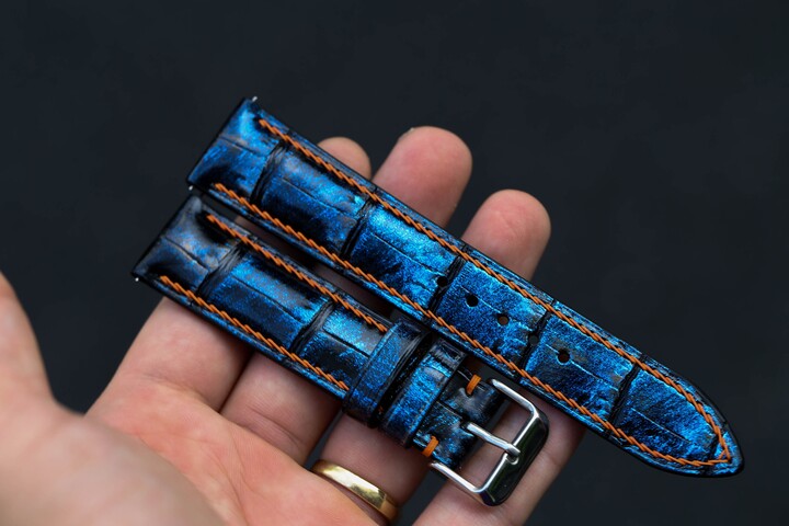 Two Tone Leather Watch Strap, Exotic Strap For Rolex, Oris, Grand Seiko, Tudor, Breitling, Jlc, Panerai, Iwc Kt119
